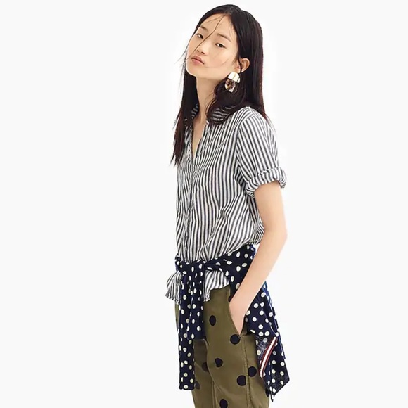 J.Crew Short sleeve button-down shirt in stripe - Picture 3 of 3